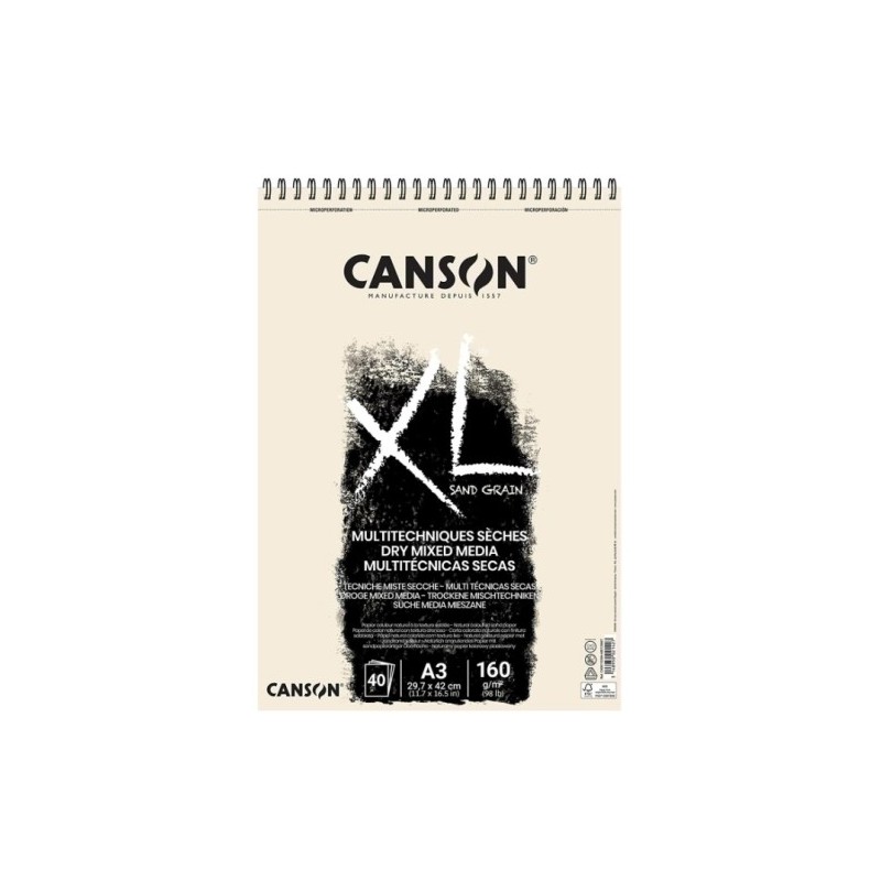 C400110394-BLOC DIBUJO CANSON XL SAND C/ESP. NT. A3 precio por 5 unidades