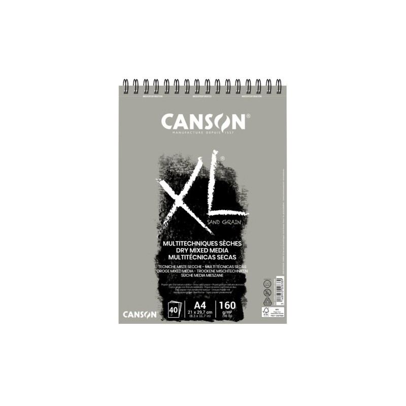C400110395-BLOC DIBUJO CANSON XL SAND C/ESP. GR. A4 precio por 5 unidades