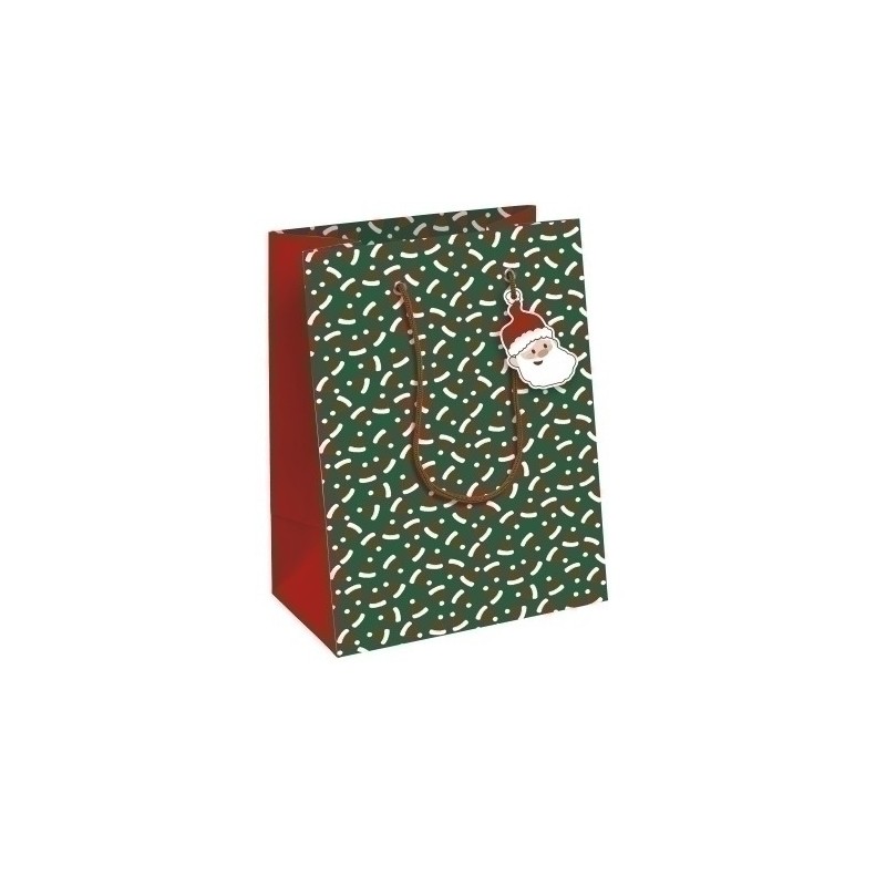 X-32793-3C-BOLSA PAPEL KRAFT  25x22 PAPA NOEL P/6 precio por 1 unidades