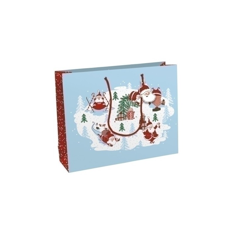 X-32787-6C-BOLSA PAPEL KRAFT  37x27 PAPA NOEL P/6 precio por 1 unidades