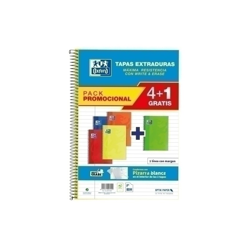 400172032-BLOCK OXF.SCH.EXTRA Fº 80h HZ. PK.4+1 precio por 1 unidades