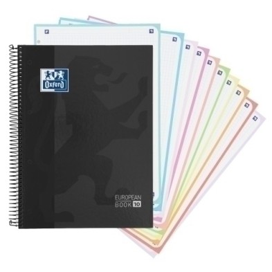 400172360-BLOCK OXF. EU.BOOK 10 A4 150h CD.5 NEGRO precio por 5 unidades
