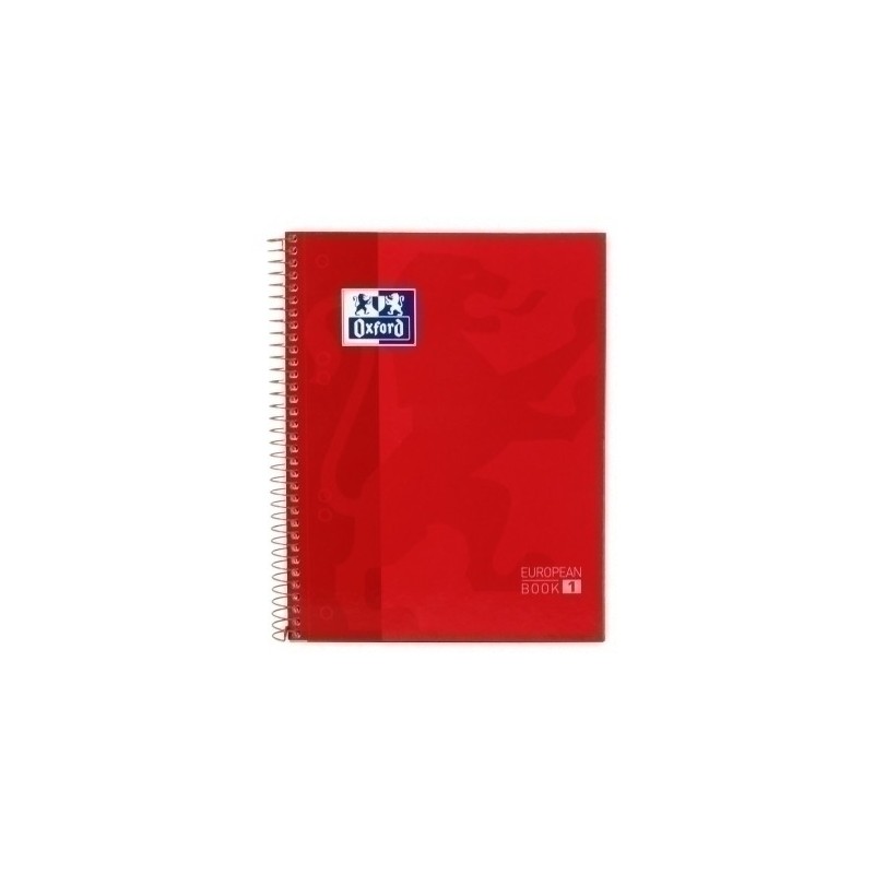 400155611-BLOCK OXF. EU.BOOK 1 A5 80h CD.5 ROJO precio por 5 unidades