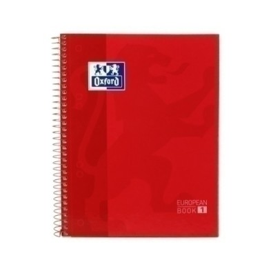 400155611-BLOCK OXF. EU.BOOK 1 A5 80h CD.5 ROJO precio por 5 unidades