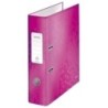10050123/10050023-ARCHIVADOR LEITZ WOW A4 180º 80mm FUCSIA precio por 1 unidades