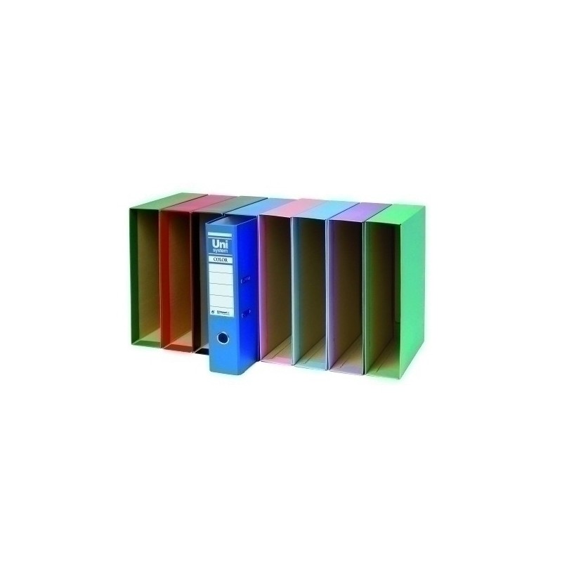 092077-CAJA ARCHIV.UNISYSTEM Fº 86mm ROJO precio por 12 unidades