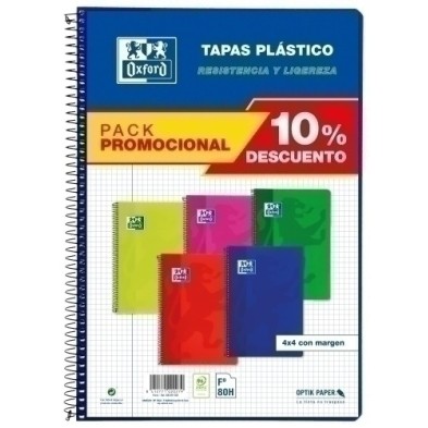 400091365-BLOCK OXF.SCH.PP Fº 80h CD.4 PK.5 precio por 1 unidades