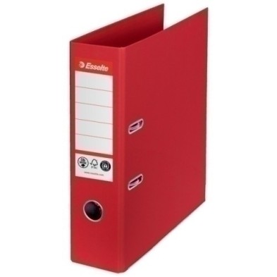 627568-ARCHIVADOR ESS.CART.FORRADO A4 75mm ROJO precio por 10 unidades
