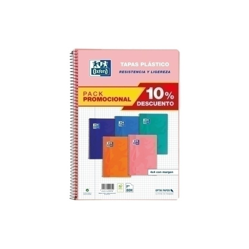400091366-BLOCK OXF.SCH.PP Fº 80h CD.4 PK.5 precio por 1 unidades