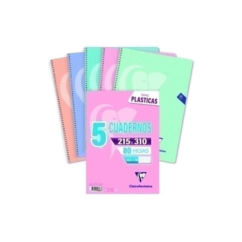 596083C-BLOCK CLAIREF.PP Fº 80h 4x4 90g PAST P/5 precio por 4 unidades