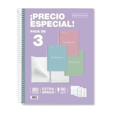 MR48289-BLOCK MR EMOT.NB-1 DURA A4 80h 90g P/3 precio por 5 unidades