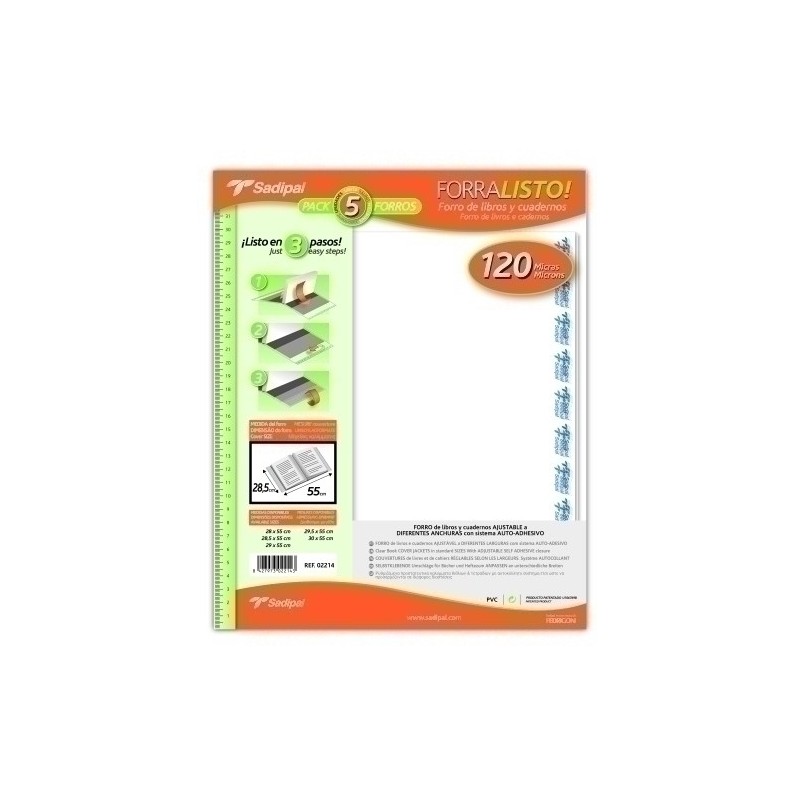 02214-FORRO AJUST.SADIPAL 28.5x55 PVC B/5 precio por 1 unidades