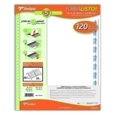 02214-FORRO AJUST.SADIPAL 28.5x55 PVC B/5 precio por 1 unidades
