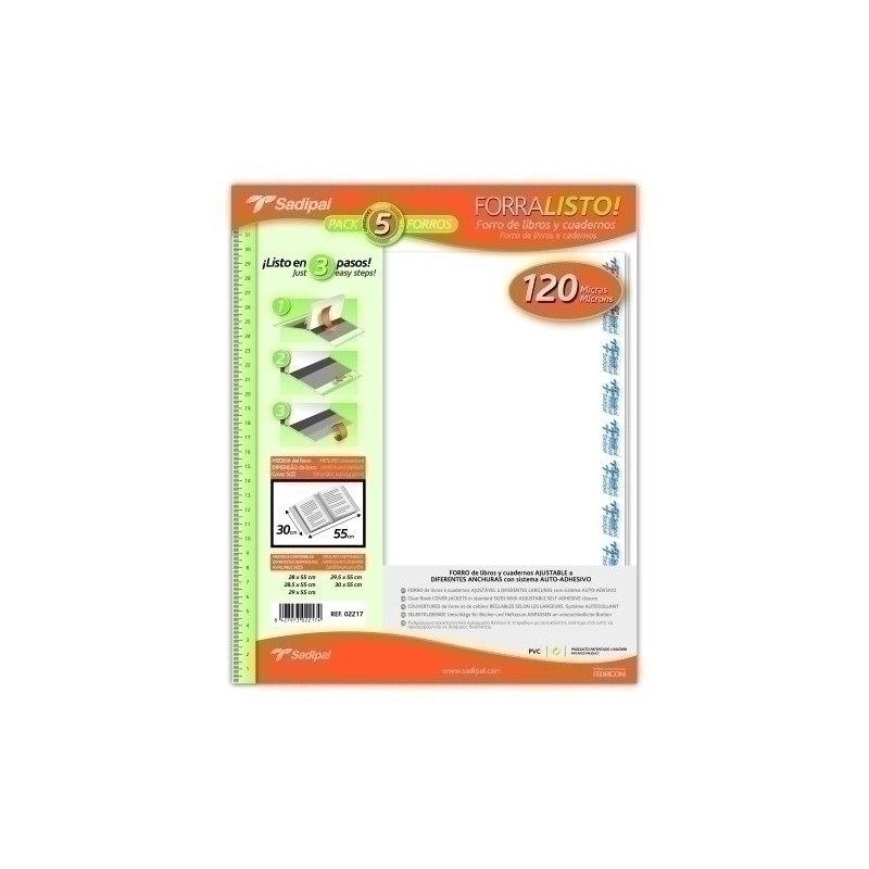 02217-FORRO AJUST.SADIPAL 30x55 PVC B/5 precio por 1 unidades