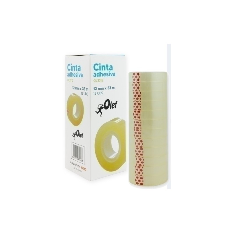 OL3312-CINTA ADHESIVA OLEF rollo 33x12 precio por 12 unidades