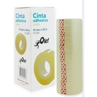 OL3312-CINTA ADHESIVA OLEF rollo 33x12 precio por 12 unidades