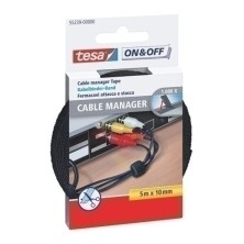 55239-00000-01-CINTA VELCRO TESA ON&OFF CABLES 5x10 NEG precio por 1 unidades